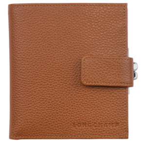 Carteras Longchamp Le Foulonné Cuero Women Wallets Mujer Marrom | HUTRXW163