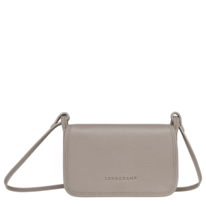 Carteras Longchamp Le Foulonné Cuero Women Wallets Mujer Grises | OHLZFQ541