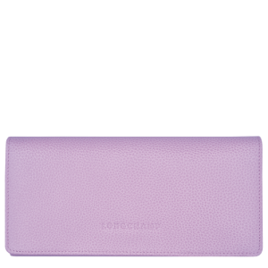 Carteras Longchamp Long continental Le Foulonné Cuero Women Wallets Mujer Morados | NMTKRI076