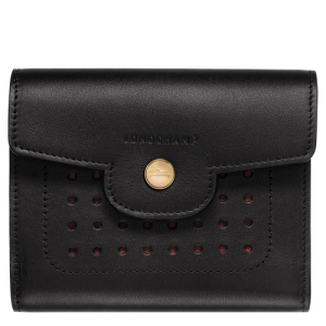 Carteras Longchamp Mademoiselle Longchamp Cuero Women Wallets Mujer Negros | GNDZAK214