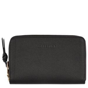 Carteras Longchamp Mailbox Cuero Women Wallets Mujer Negros | ENGXLS513