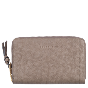 Carteras Longchamp Mailbox Cuero Women Wallets Mujer Beige | OCMRSY406