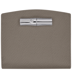 Carteras Longchamp Roseau Cuero Women Wallets Mujer Grises | CJIMAW571