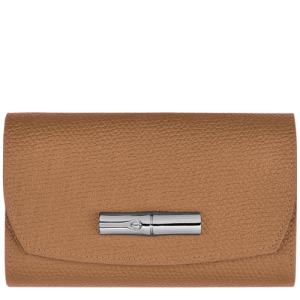 Carteras Longchamp Roseau Cuero Women Wallets Mujer Beige | ZJLPTH193