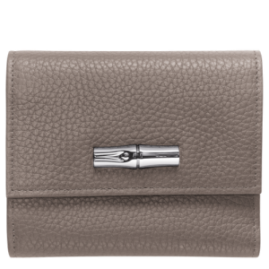 Carteras Longchamp Roseau Essential Cuero Women Wallets Mujer Grises | PDXCEM031