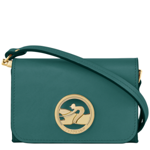 Monederos Longchamp Box-Trot Cuero Women Coin Purses Mujer Verdes | SYPJAH638