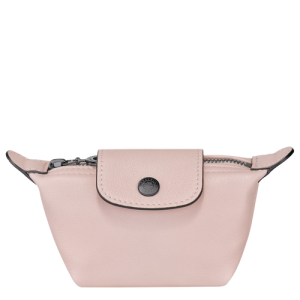 Monederos Longchamp Le Pliage Cuir Cuero Men Coin Purses Hombre Rosas | ZRMDGK052