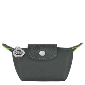 Monederos Longchamp Le Pliage Green Lona, Recycled canvas Women Coin Purses Mujer Grises | DGZCYM241