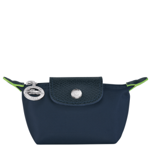 Monederos Longchamp Le Pliage Green Lona, Recycled canvas Women Coin Purses Mujer Azules | MKALEZ801