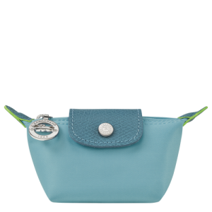 Monederos Longchamp Le Pliage Green Lona, Recycled canvas Women Coin Purses Mujer Azules | YGCQJB871