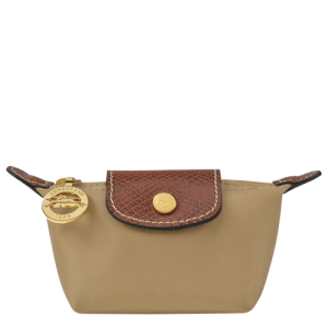 Monederos Longchamp Le Pliage Original Lona, Recycled canvas Women Coin Purses Mujer Beige | USFLRC183