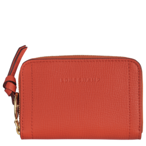 Monederos Longchamp Mailbox Cuero Women Coin Purses Mujer Naranjas | OAEJMK431