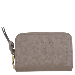 Monederos Longchamp Mailbox Cuero Women Coin Purses Mujer Beige | UXAYBV495